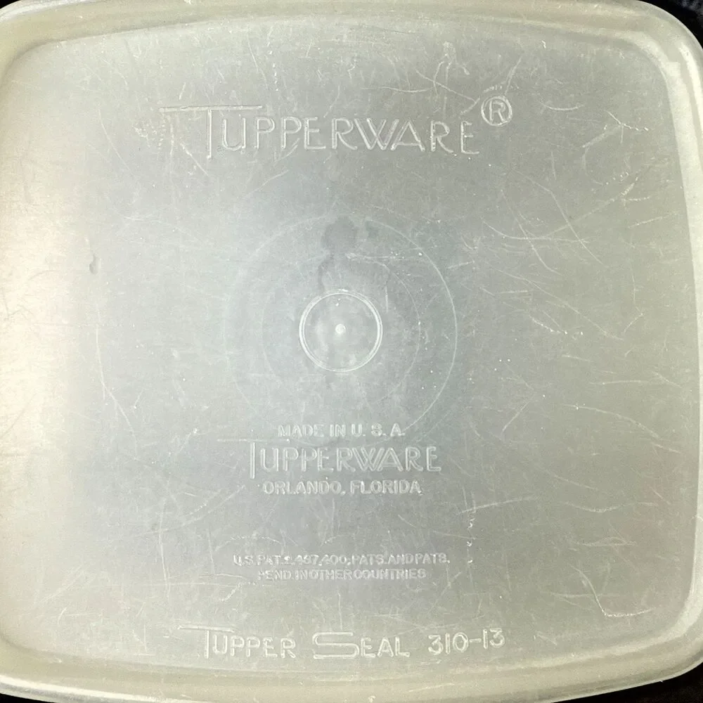 Vintage Tupperware 2 Piece Set Tall Storage Containers - 8